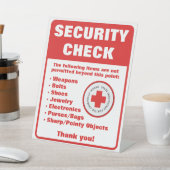 Waanzinnig asiel Halloween veiligheidscontrole Reclamebord Met Voetstuk (Insitu)