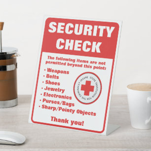 Waanzinnig asiel Halloween veiligheidscontrole Reclamebord Met Voetstuk