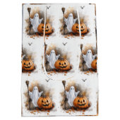 Waanzinnig leuke Halloween heks Medium Cadeauzakje (Achterkant)