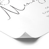 Waanzinnig minimalistisch script in liefdevolle he poster (Hoek)