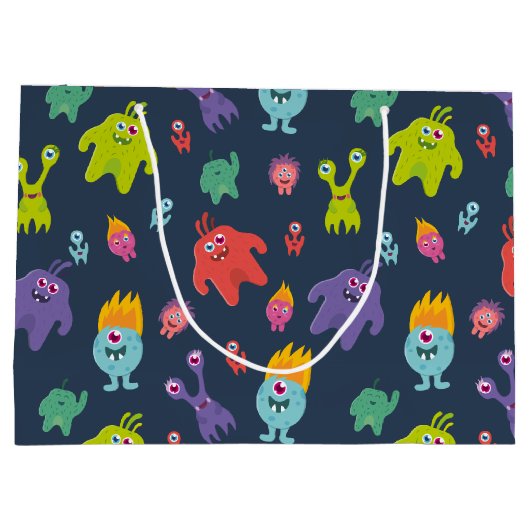 Waanzinnig Monster Mash | Donkere achtergrond Groot Cadeauzakje (Achterkant)