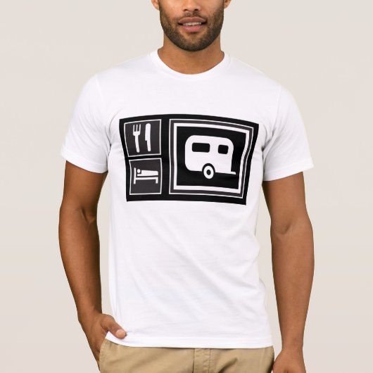Waanzinnig over RVing! Eat.Slaap. RV! T-shirt (Voorkant)