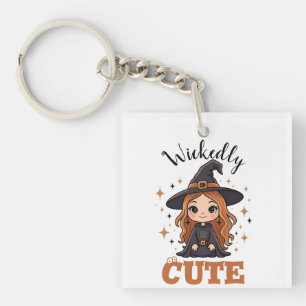 Waanzinnig Schattigee Halloween Witch Spookachti Sleutelhanger