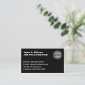 Waanzinnig zwart (de donkerste zwart)  visitekaartje (Staand voorkant)