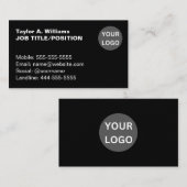 Waanzinnig zwart (de donkerste zwart)  visitekaartje (Voorkant / Achterkant)