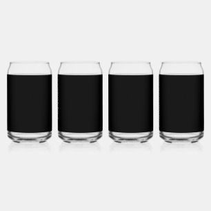 Waanzinnig zwart (het donkerste zwarte) bier blikvorm glas