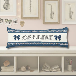 Waanzinnige Blauwe Cello Decoratie Muziekhoek Body Lichaamskussen