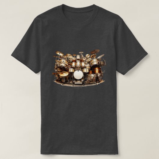Waanzinnige Drumstel T-shirt (Design voorkant)
