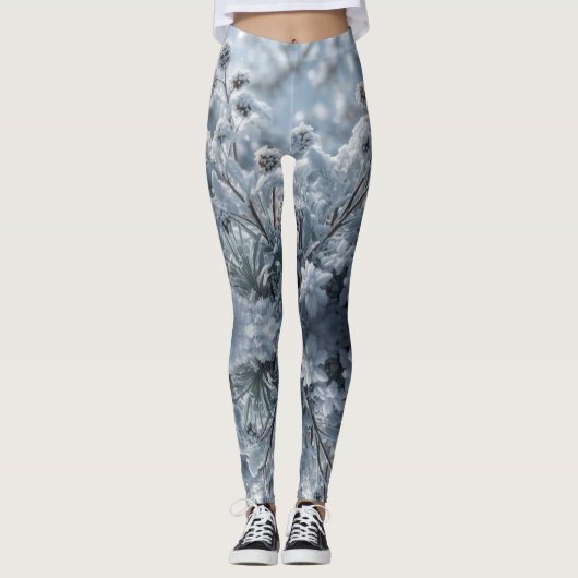 Waanzinnige Leggings van het Winterbos (Voorkant)
