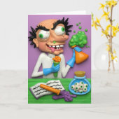 Waanzinnige Wetenschapper Kaart (Gele Bloem)