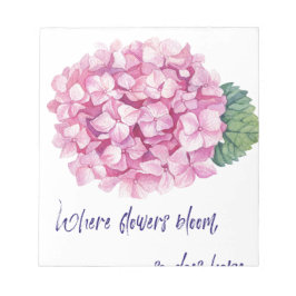 Waar bloemen bloeien notitieblok