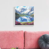 Waar de aarde de hemel ontmoet canvas afdruk (Insitu (Woonkamer))