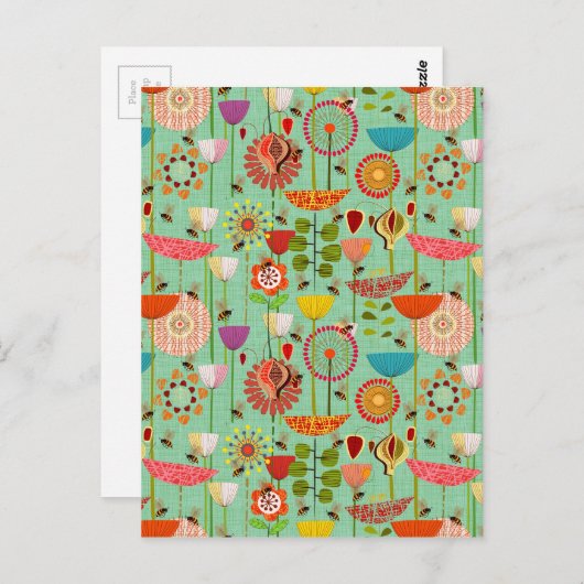 waar de bijen vliegen 50 briefkaart (Voorkant / Achterkant)