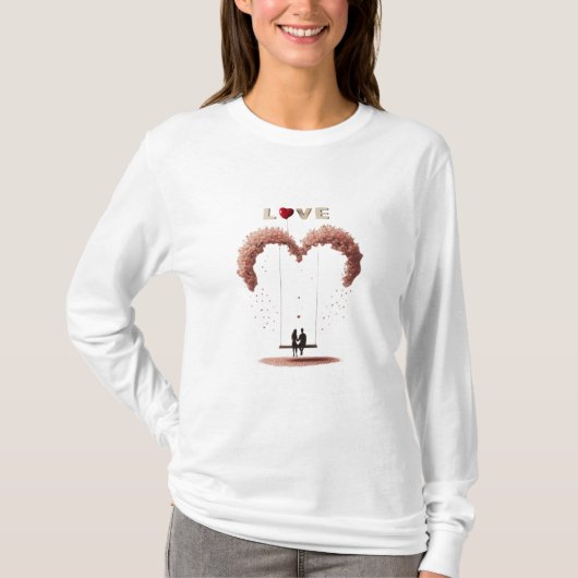 Waar de liefde zacht bloemblaadjes laat vallen tus t-shirt (Voorkant)