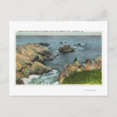 Waar de oceaan de kust bereikt briefkaart (Voorkant)