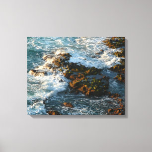Waar de oceaan de Rocks ontmoet Canvas Afdruk