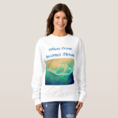 Waar de oceaan geheugen wordt - Blauw Groen Trui (Voorkant volledig)