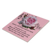 WAAR DE ROZEN NOOIT VERVALLEN TEGELTJE (Zijkant)