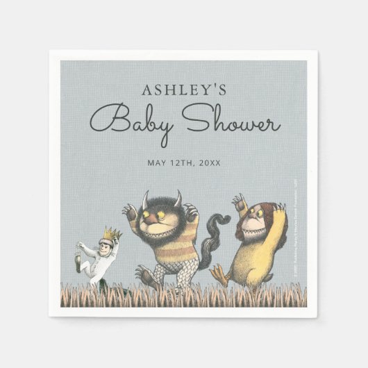 Waar de wilde dingen Baby shower Napkins zijn Servet (Voorkant)