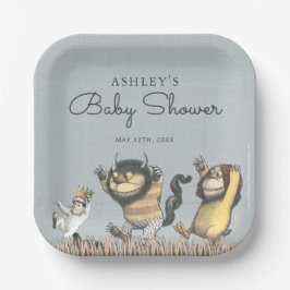 Waar de wilde dingen Baby shower papieren Borden z Papieren Bordje