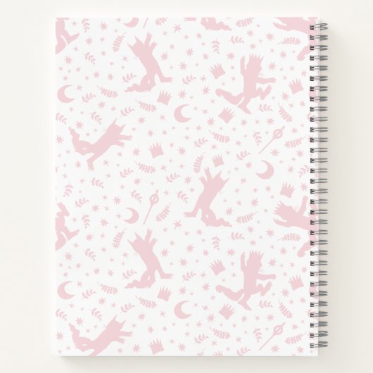 Waar de Wilde Dingen Citaat zijn - Roze Notitieboek (Achterkant)