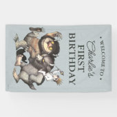 Waar de wilde dingen de eerste verjaardag zijn spandoek (Horizontaal)