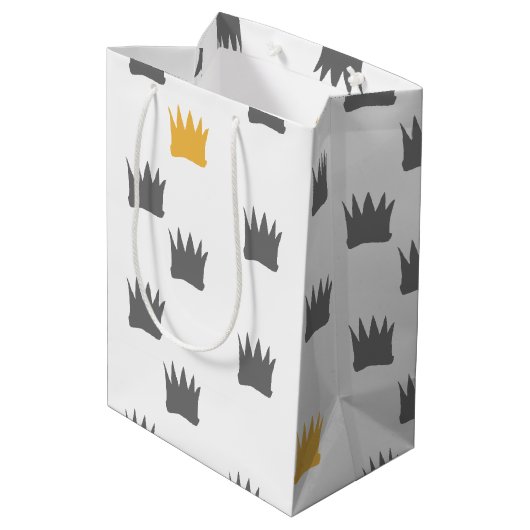 Waar de wilde dingen kroonpatroon zijn medium cadeauzakje (Achterkant Gekanteld)