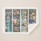 Waar de wilde dingen scènes zijn sherpa deken (Voorkant (horizontaal))