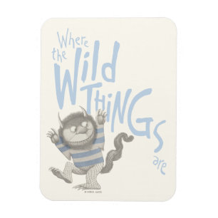 Waar de wilde dingen worden genoteerd - blauw magneet