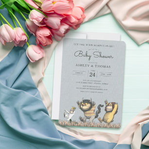 Waar de Wilde Dingen Zijn Baby Shower Uitnodiging