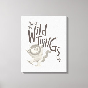Waar de Wilde Dingen Zijn citaat Canvas Afdruk
