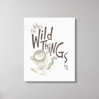 Waar de Wilde Dingen Zijn citaat Canvas Afdruk