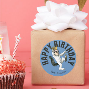 Waar de wilde dingen zijn Fijne verjaardag Ronde Sticker