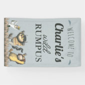 Waar de wilde dingen zijn - geboorte welkom spandoek (Horizontaal)