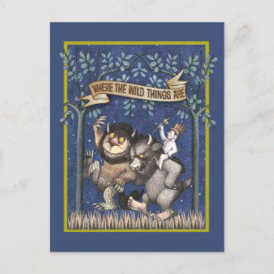 Waar de Wilde Dingen Zijn Grafiek Briefkaart