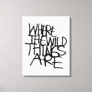 Waar de wilde dingen zijn   Handgeschreven Canvas Afdruk
