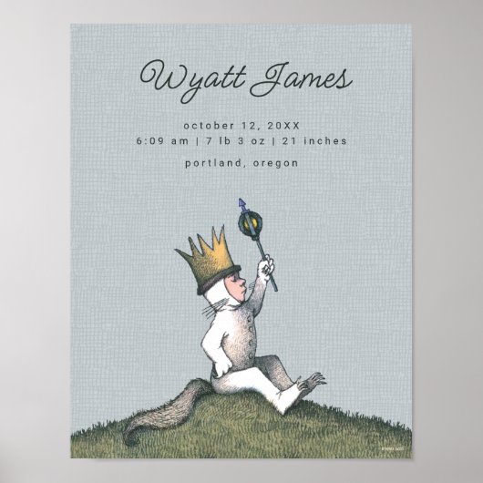 Waar de wilde dingen zijn - koning Max | Vogelvlek Poster (Voorkant)