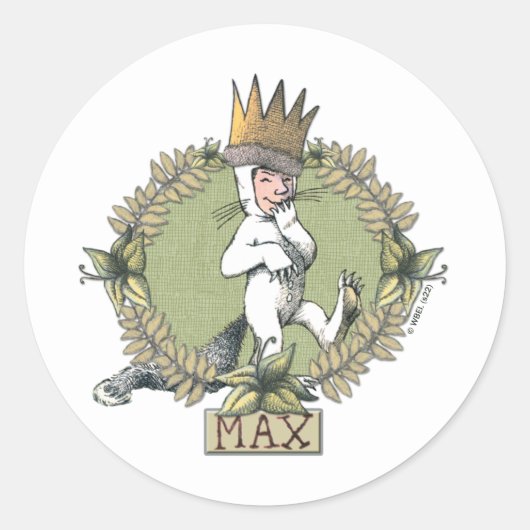 Waar de wilde dingen zijn | Max Badge Ronde Sticker (Voorkant)