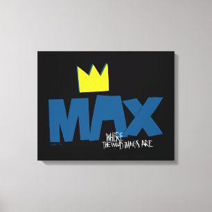 Waar de wilde dingen zijn Max en Kroon Canvas Afdruk