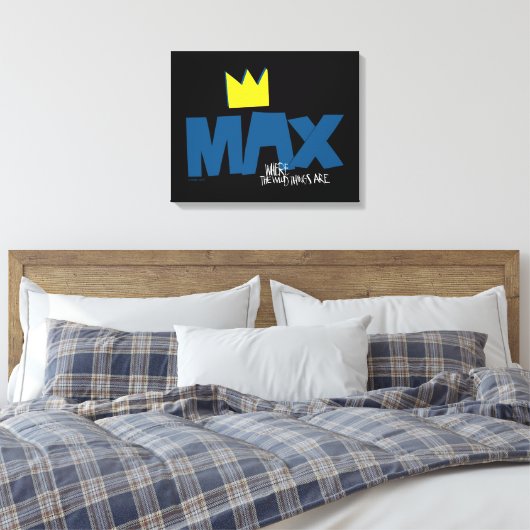 Waar de wilde dingen zijn | Max en Kroon Canvas Afdruk (Insitu (Slaapkamer))