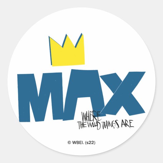 Waar de wilde dingen zijn | Max en Kroon Ronde Sticker (Voorkant)