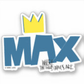 Waar de wilde dingen zijn | Max en Kroon Sticker (Voorkant)