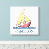 Waar de wilde dingen zijn | Max Sailing Canvas Afdruk (Insitu (Houten vloer))