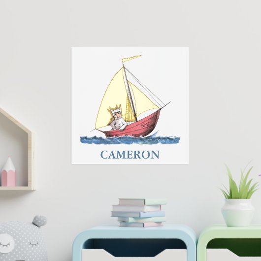 Waar de wilde dingen zijn | Max Sailing Folie Afdrukken (Insitu (Kinderkamer))