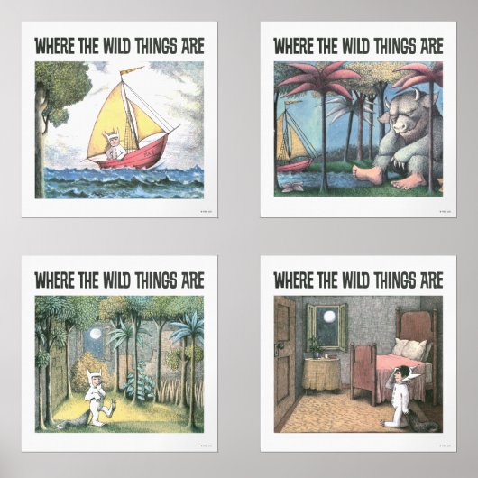 Waar de wilde dingen zijn muurkunst sets (Voorkant)