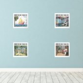 Waar de wilde dingen zijn muurkunst sets (Houten vloer)