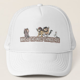 Waar de Wilde Dingen Zijn Personages op Logo Trucker Pet