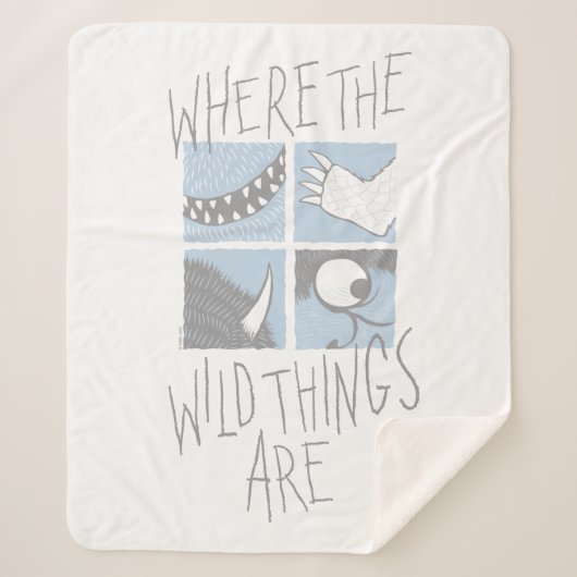 Waar de wilde dingen zijn | Square Graphic Sherpa Deken (Voorkant)