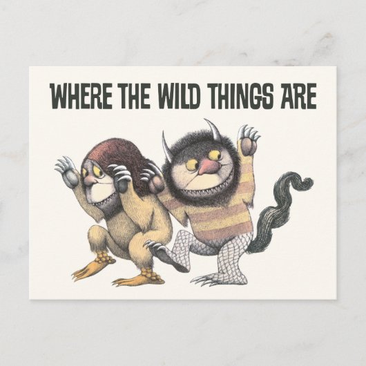 Waar de wilde dingen zijn | Twee wilde dingen Briefkaart (Voorkant)