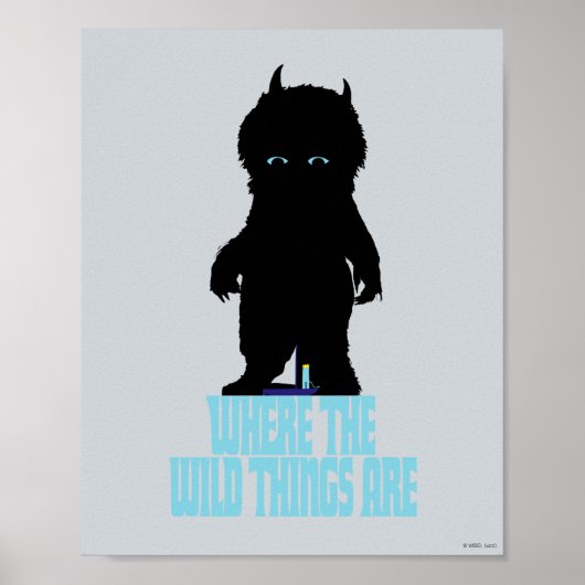 Waar de wilde dingen zijn | Wild Thing Silhouette Poster (Voorkant)